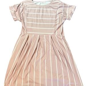 Naggoo Women’s Pink and White Striped Dress